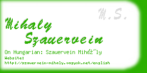 mihaly szauervein business card